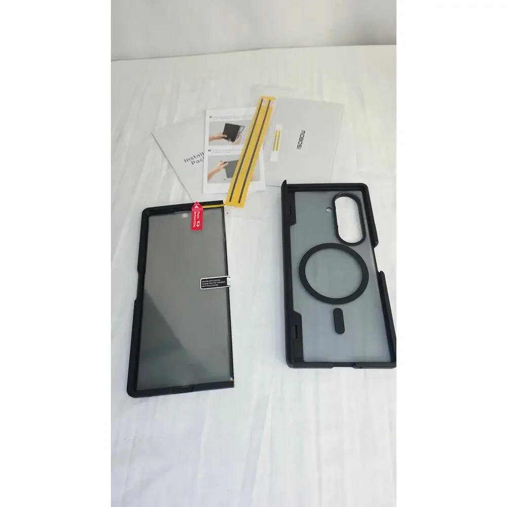 Black Magnetic Case for Galaxy Z Fold7 Privacy Screen Hinge Protection